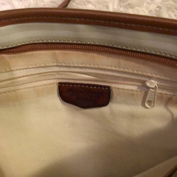 Allen Edward Crossbody Bag Striped Leather Trim - Picture 4 of 6